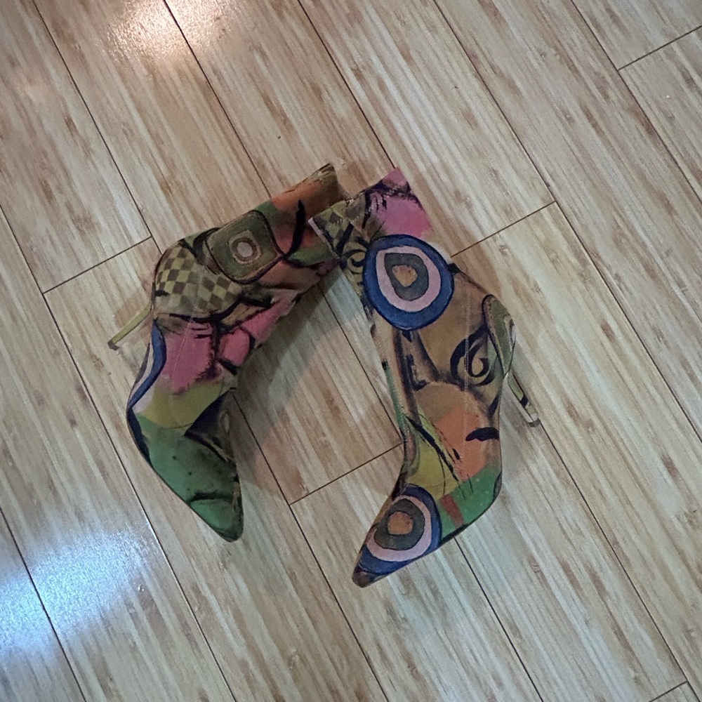 Vivianly Multicolor Abstract Pattern Stiletto Ank… - image 7